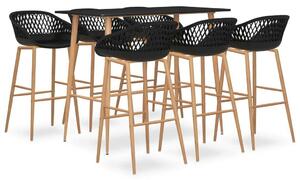 VidaXL Fekete Bárszett - 7 részes - Modern Dizájn