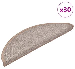 30 db világosbarna lépcsőszőnyeg 56x17x3 cm