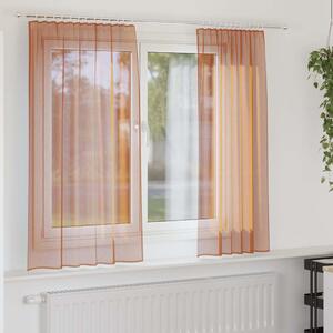 2 db terrakotta fátyolfüggönyök hurokkal 140x140 cm