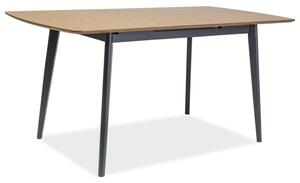 Étkezőasztal, grafit/tölgy, VITRO II 120(160)X80