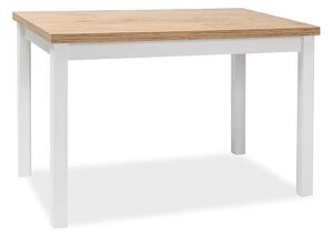 Étkezőasztal fehér/matt/tölgy lancelot, ADAM 120x68