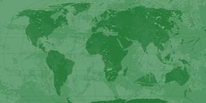 Kép rusztikus világ térkép zöld színben