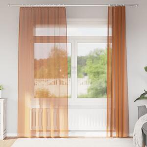 2 db terrakotta fátyolfüggönyök hurokkal 140x225 cm