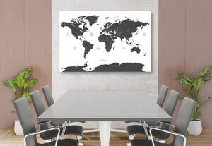 Parafa kép világ térkép egyes államokkal szürke színben