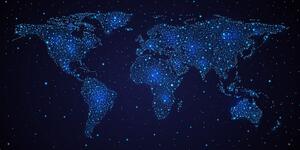 Parafa kép világ térkép éjjeli égbolt kivitelben