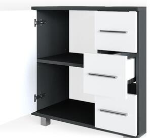 Vicco Ilias mosdószekrény, 60 cm, antracit-fehér