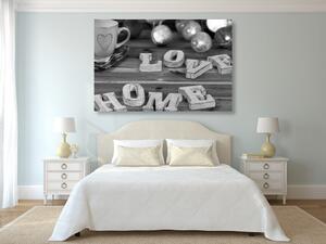 Kép harmonikus otthon fekete fehérben