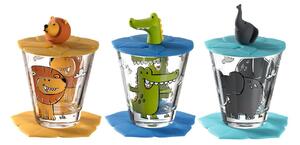 BAMBINI pohár szett 9részes, Oroszlán, Krokodil, Elefánt - Leonardo