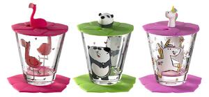 BAMBINI pohár szett 9részes, Flamingó, Panda, Unikornis - Leonardo
