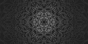 Kép díszes Mandala fekete fehérben