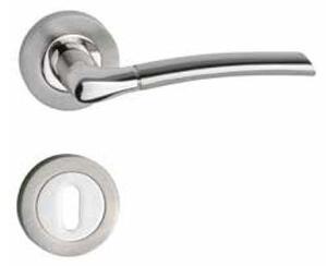 Króm-inox körrozettás BB kilincs