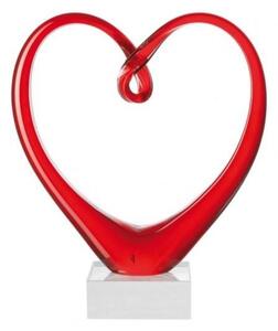 LEONARDO HEART szobor 24cm szív alakú piros