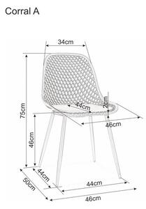 Fekete müanyag szék CORRAL A