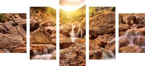 5 részes kép vízesés hegyekben