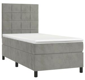 VidaXL Bársony Ágy LED-del - 90x190 cm
