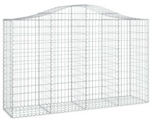 VidaXL 50 db íves horganyzott vas gabion kosár 200x50x120/140 cm
