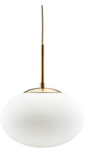 House Doctor - Opal Függőlámpa Lamp ø30cm White/Brass - Lampemesteren
