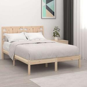 VidaXL tömör fa ágykeret 135 x 190 cm (4FT6 Double)