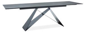 Étkezőasztal, fekete/matt, WESTIN I (160-240)X90