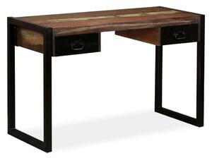 VidaXL tömör újrahasznosított fa íróasztal 2 fiókkal 120 x 50 x 76 cm