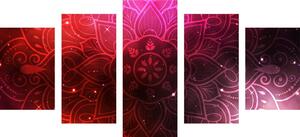 5 részes kép Mandala galaktikus háttérrel