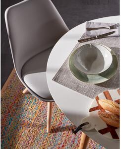 Fehér bővíthető étkezőasztal fehér asztallappal 90x120 cm Oqui – Kave Home