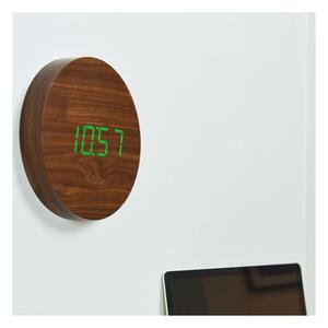 Wall barna falióra zöld LED kijelzővel - Gingko