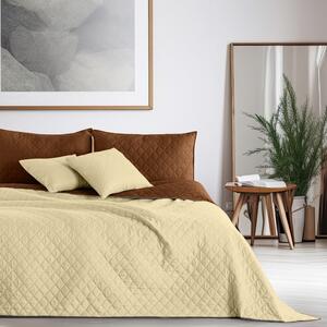 Axel bézs-barna, kétoldalas mikroszálas ágytakaró, 220 x 240 cm - DecoKing