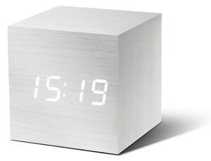 Cube Click Clock fehér ébresztőóra fehér LED kijelzővel - Gingko