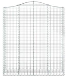 VidaXL íves horganyzott vas gabion kosár 200x50x220/240 cm