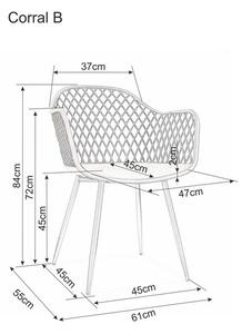 Fekete müanyag szék CORRAL B