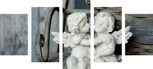 5 részes angyal szobor lócán