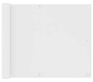 Fehér oxford-szövet erkélyparaván 75 x 400 cm