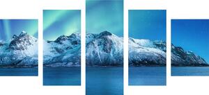 5 részes kép sarki aurora borealis