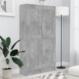 Betonszürke szerelt fa könyvszekrény 82,5 x 30,5 x 150 cm