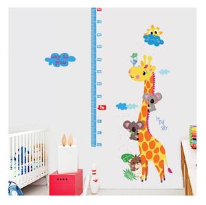 Magasságmérős gyerek matrica ajtóra-falra 60x120 cm Giraffe & Koalas – Ambiance
