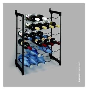 Szürke fém bortartó polcos állvány, palackok száma 30 Chianti – Metaltex