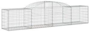 VidaXL 10 db íves horganyzott vas gabion kosár 300x50x60/80 cm