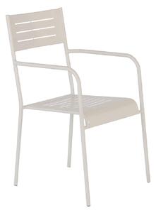 MEDEA törtfehér acél kerti szék