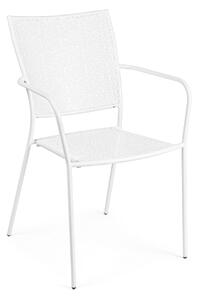WENDY fehér fém karfás kerti szék