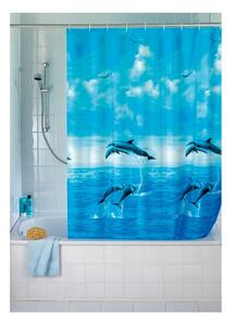 Dolphin kék zuhanyfüggöny, 180 x 200 cm - Wenko