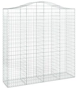 Íves horganyzott vas gabion kosár 200x50x200/220 cm