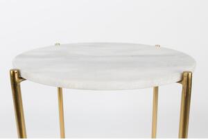 Timpa fehér tárolóasztal márvány asztallappal - White Label