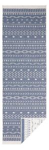 Kuba kék-krémszínű kültéri szőnyeg, 80 x 250 cm - NORTHRUGS