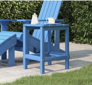 Vízkék HDPE kerti Adirondack asztal 38 x 38 x 46 cm