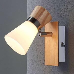 Lindby - Vivica Fali Lámpa White/Light Wood/Chrome - Lampemesteren
