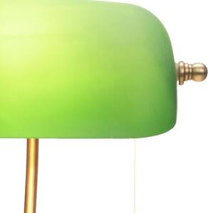 Lindby - Milenka Asztali Lámpa Brass/Green - Lampemesteren