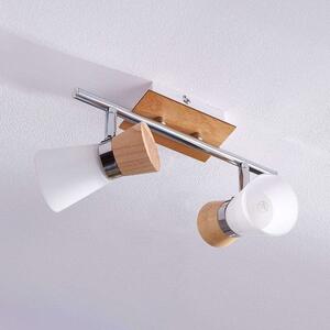 Lindby - Vivica 2 Mennyezeti Lámpa White/Light Wood/ChromeLindby - Lampemesteren