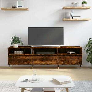 Füstös tölgyszínű szerelt fa tv-szekrény 150x30x44,5 cm