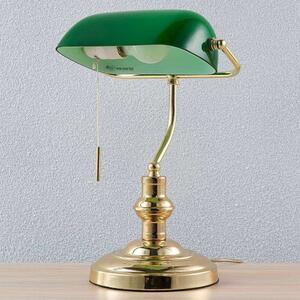 Lindby - Milenka Asztali Lámpa Polished Brass/Green - Lampemesteren